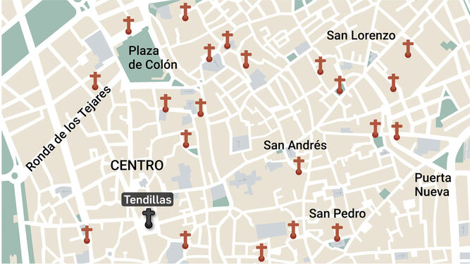 Este es el mapa completo de las Cruces de Mayo de Córdoba